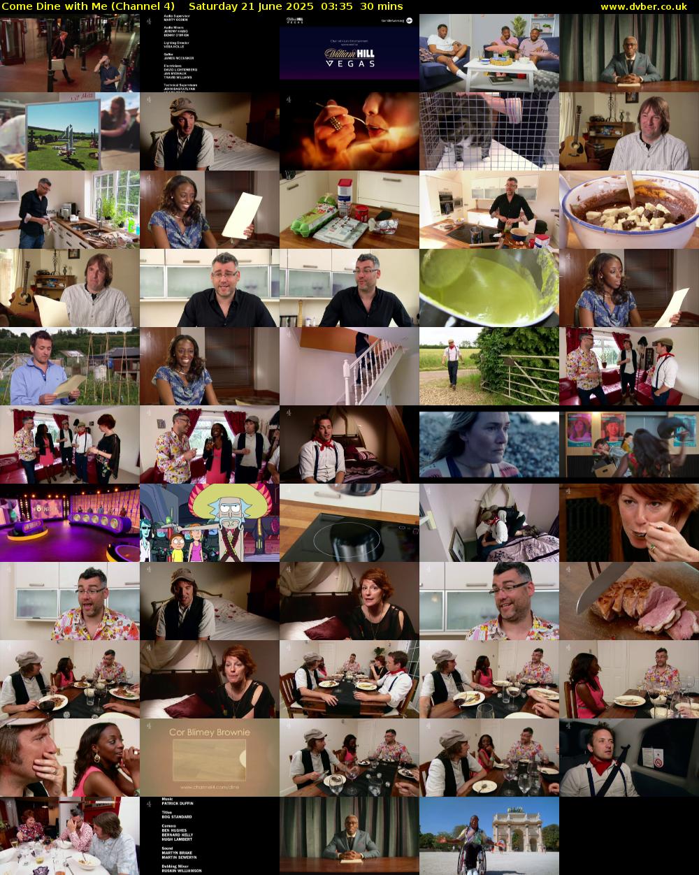 Come Dine with Me (Channel 4) Saturday 21 June 2025 03:35 - 04:05