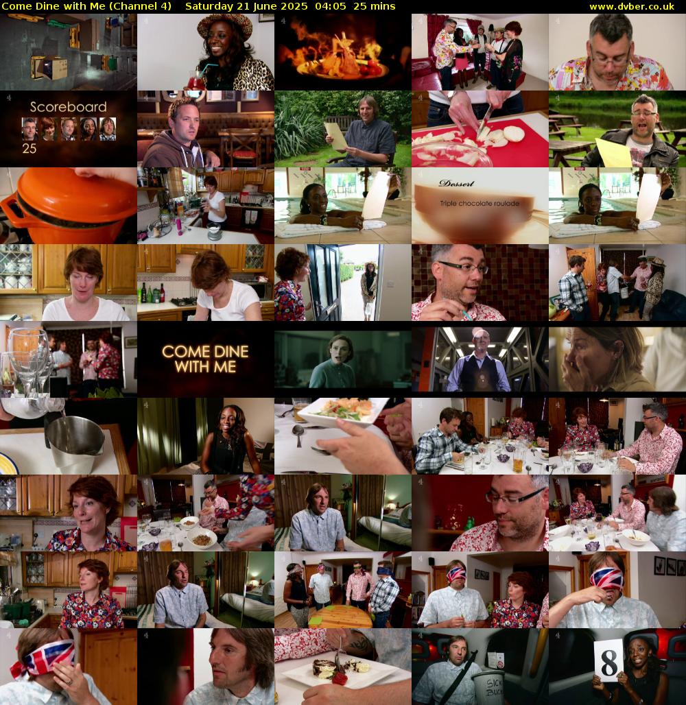 Come Dine with Me (Channel 4) Saturday 21 June 2025 04:05 - 04:30
