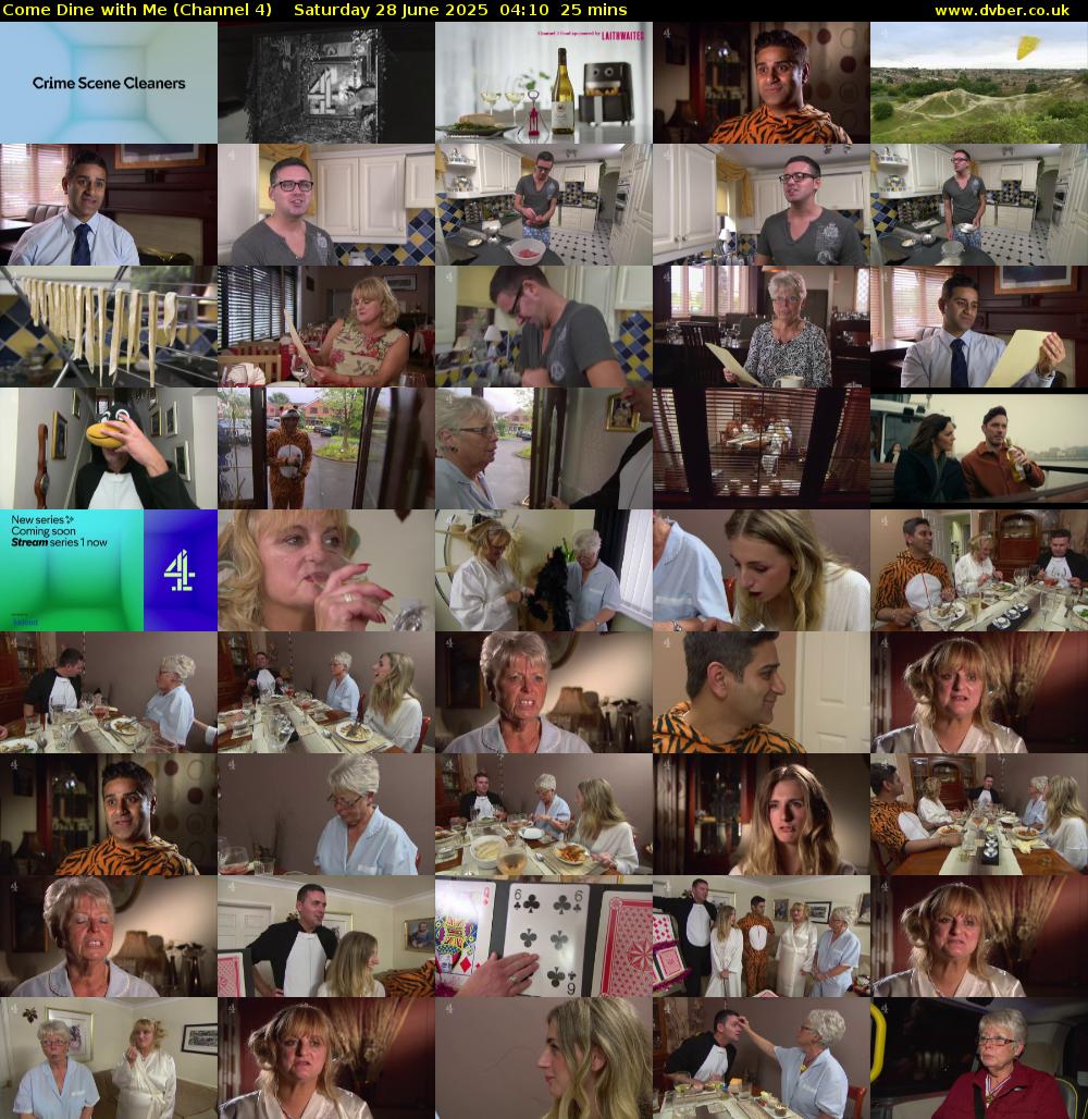 Come Dine with Me (Channel 4) Saturday 28 June 2025 04:10 - 04:35