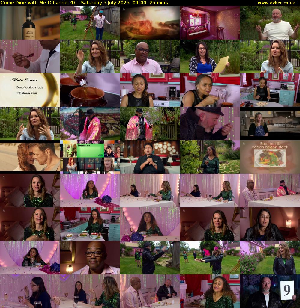Come Dine with Me (Channel 4) Saturday 5 July 2025 04:00 - 04:25