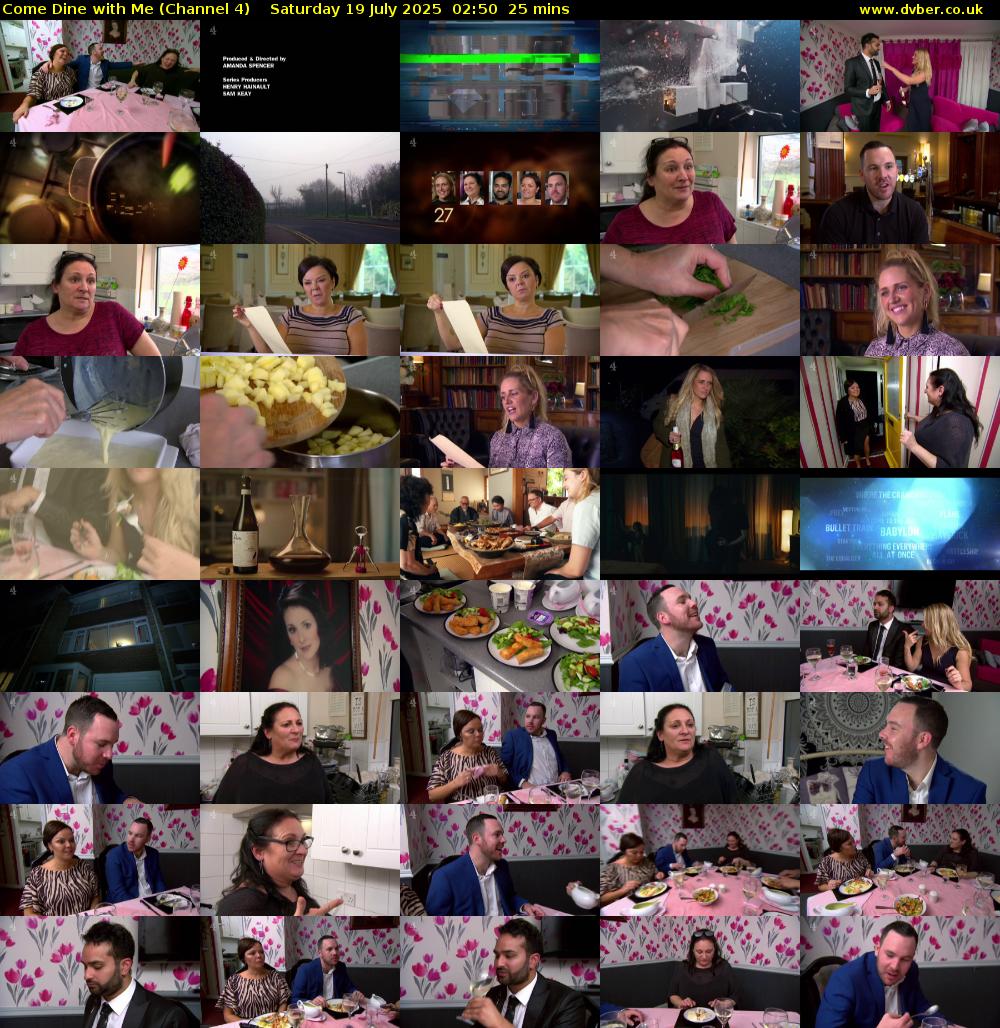 Come Dine with Me (Channel 4) Saturday 19 July 2025 02:50 - 03:15