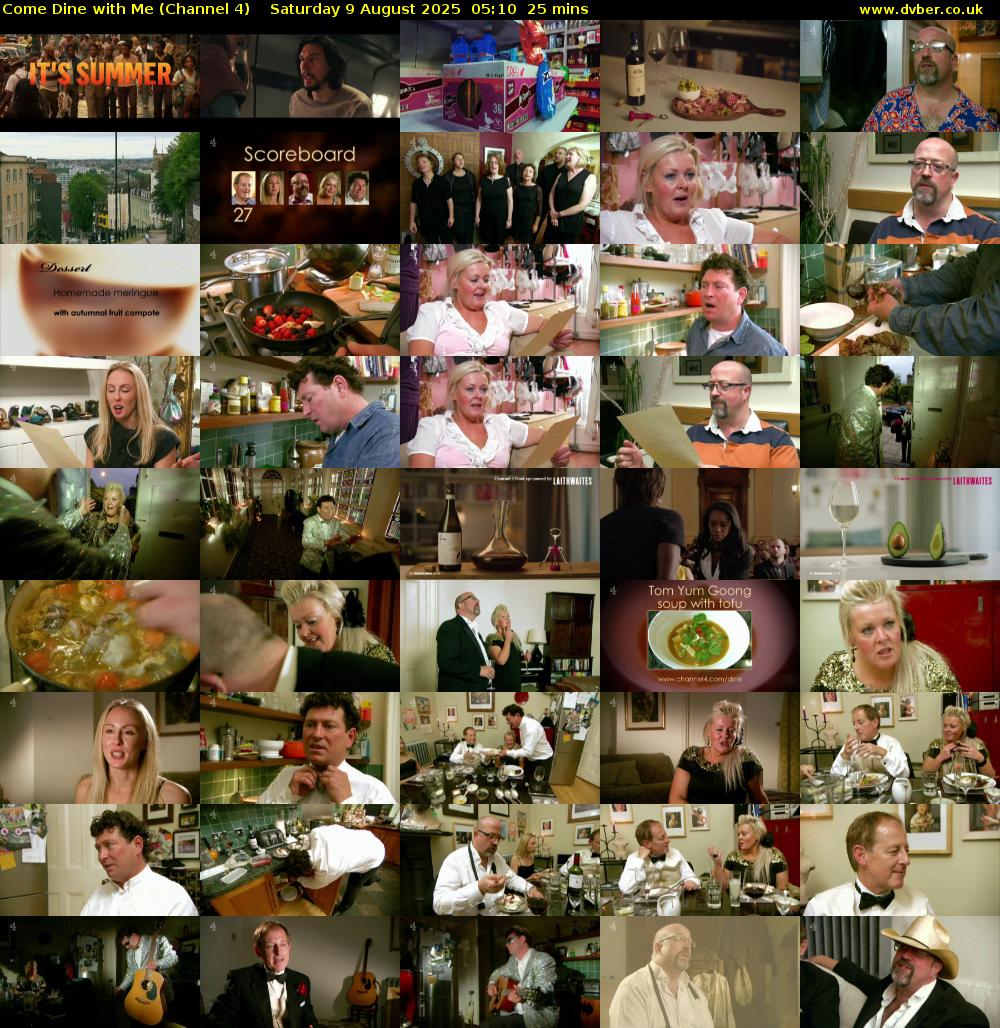 Come Dine with Me (Channel 4) Saturday 9 August 2025 05:10 - 05:35
