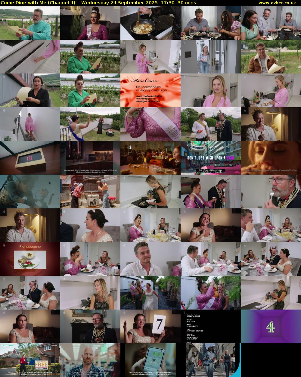 Come Dine with Me (Channel 4) Wednesday 24 September 2025 17:30 - 18:00