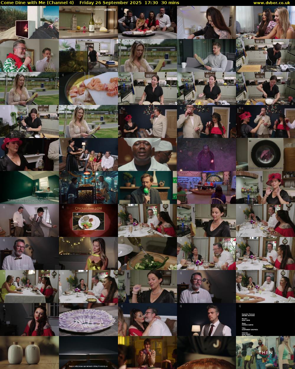 Come Dine with Me (Channel 4) Friday 26 September 2025 17:30 - 18:00