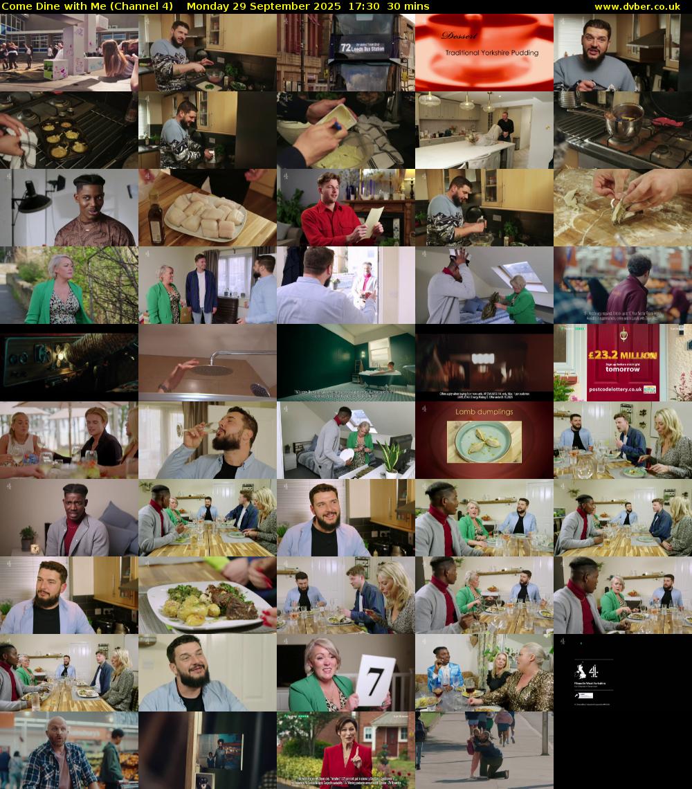 Come Dine with Me (Channel 4) Monday 29 September 2025 17:30 - 18:00