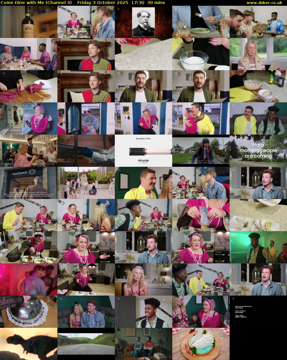 Come Dine with Me (Channel 4) Friday 3 October 2025 17:30 - 18:00