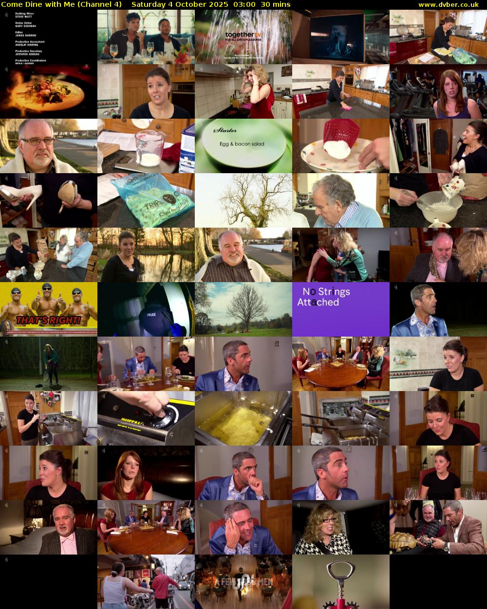 Come Dine with Me (Channel 4) Saturday 4 October 2025 03:00 - 03:30