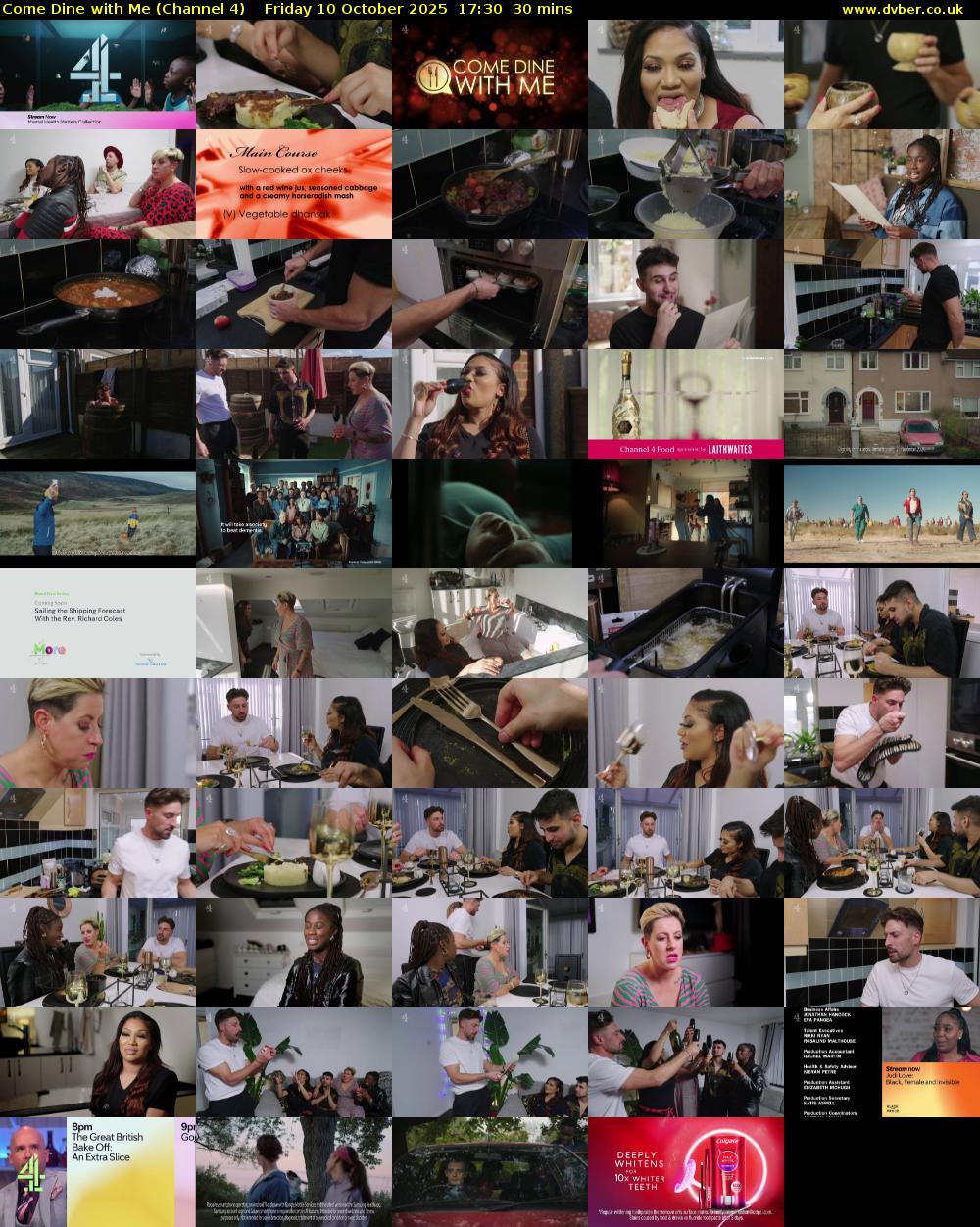 Come Dine with Me (Channel 4) Friday 10 October 2025 17:30 - 18:00