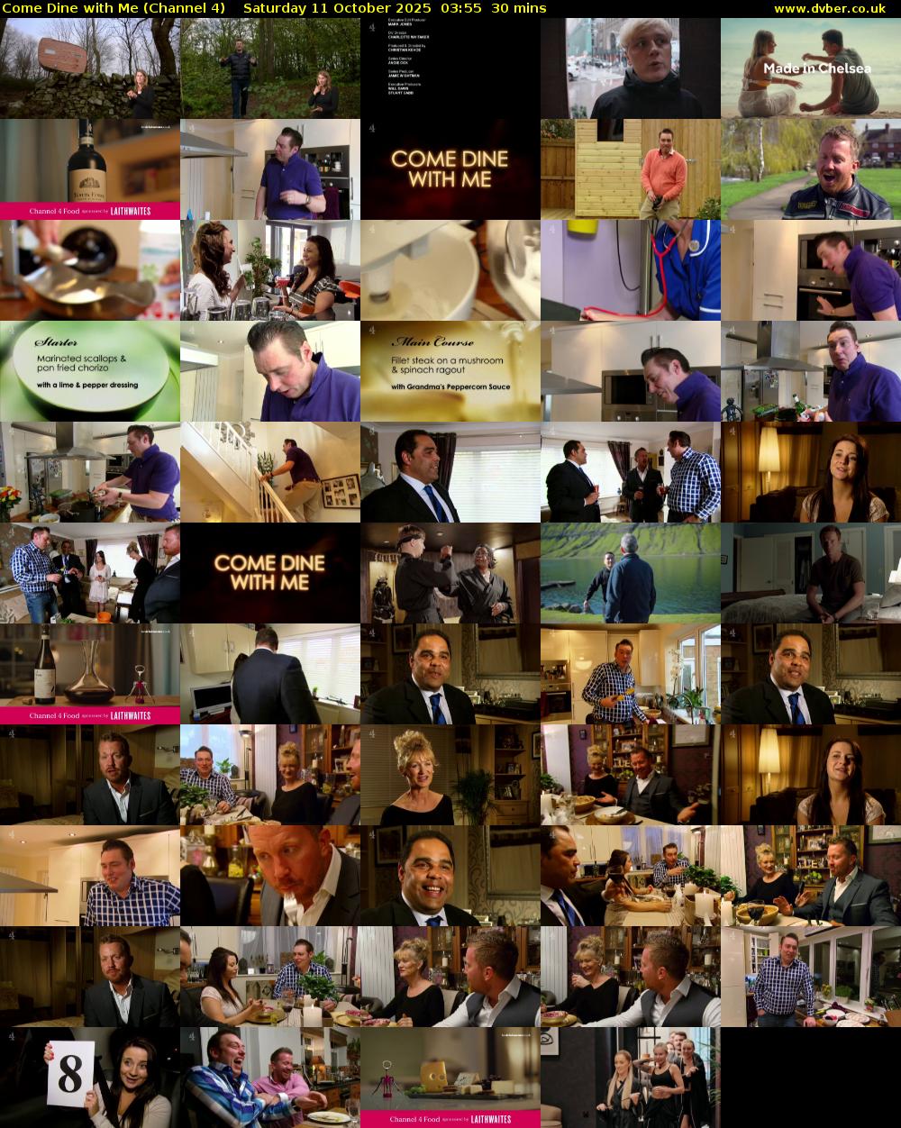 Come Dine with Me (Channel 4) Saturday 11 October 2025 03:55 - 04:25
