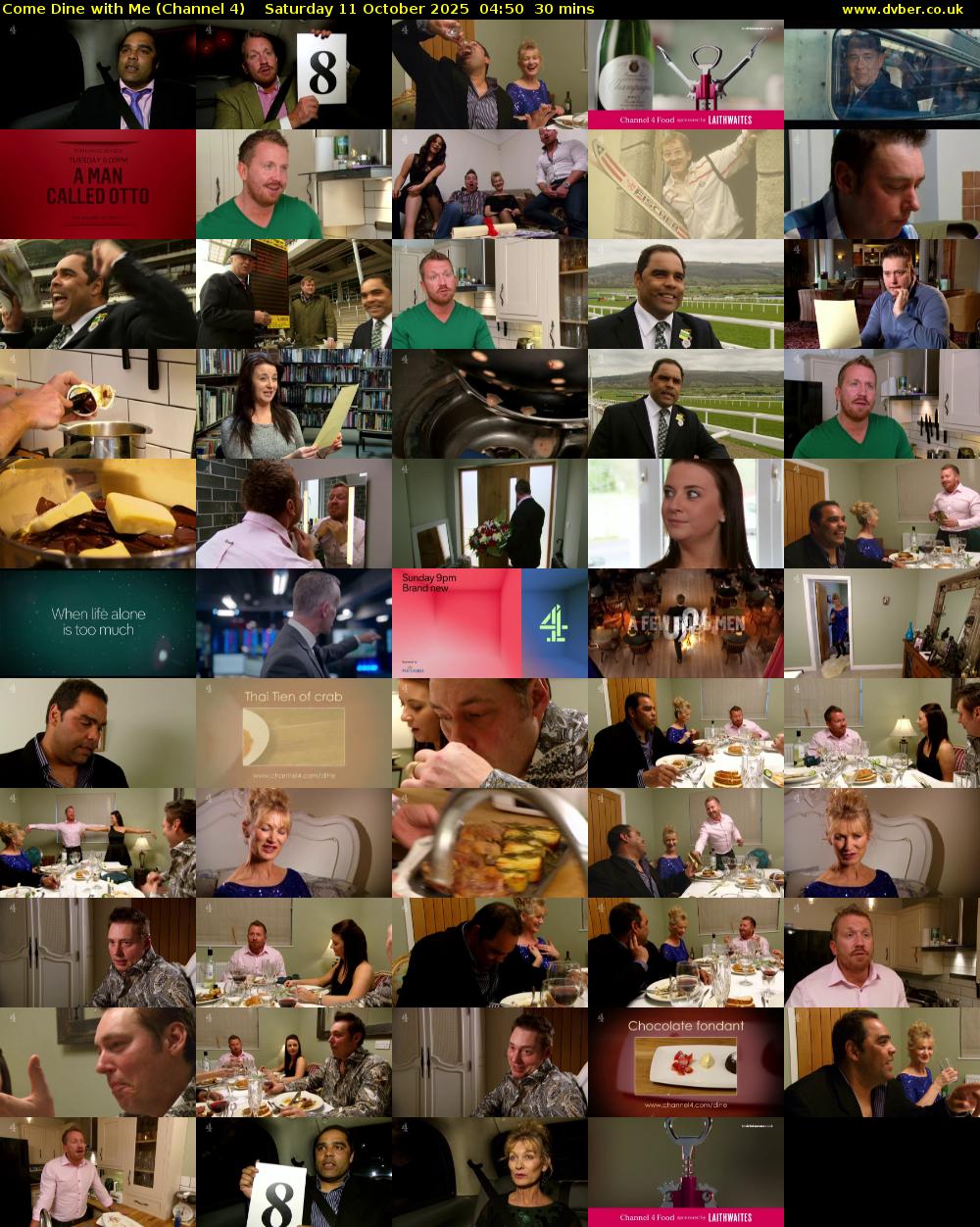Come Dine with Me (Channel 4) Saturday 11 October 2025 04:50 - 05:20