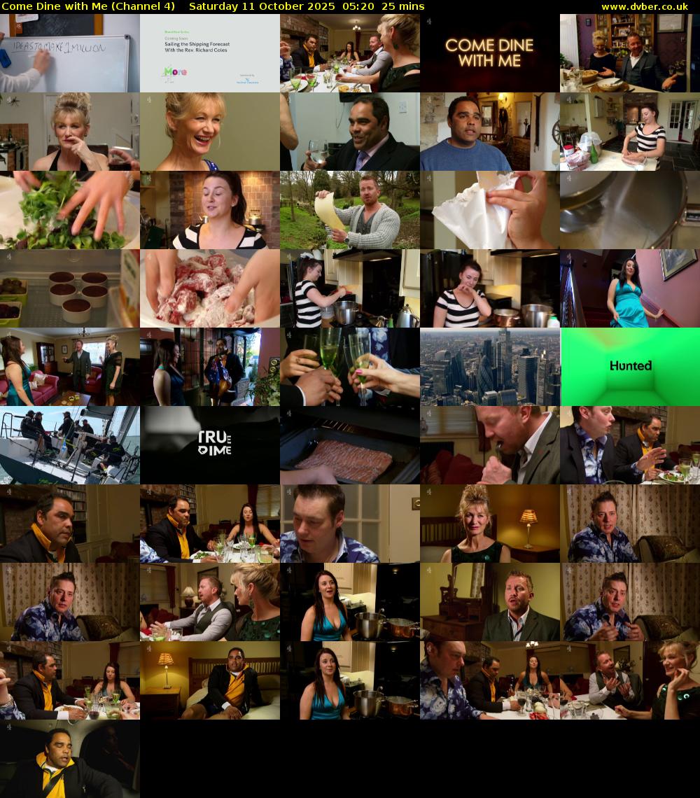 Come Dine with Me (Channel 4) Saturday 11 October 2025 05:20 - 05:45