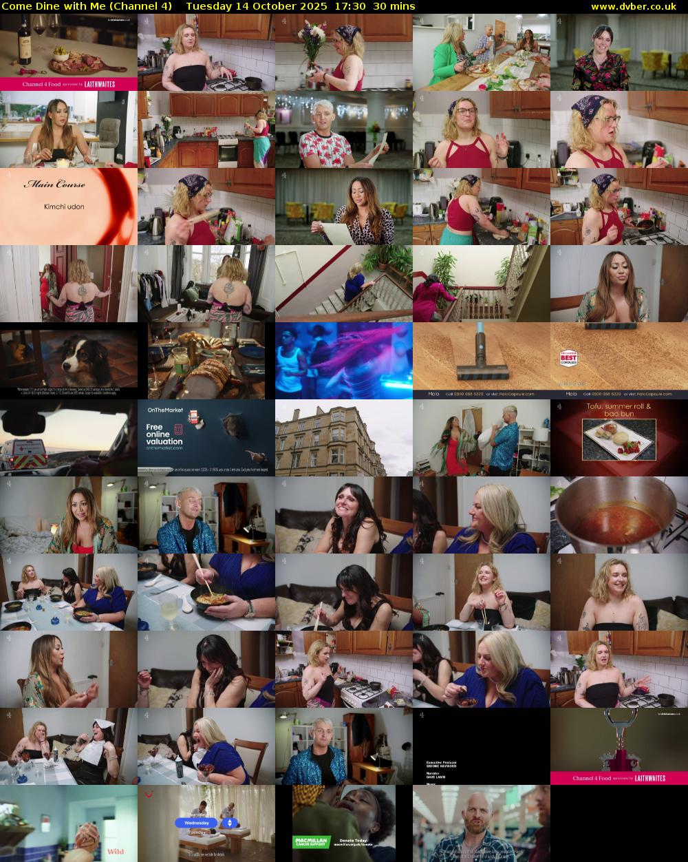 Come Dine with Me (Channel 4) Tuesday 14 October 2025 17:30 - 18:00