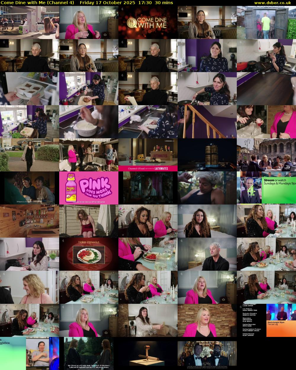 Come Dine with Me (Channel 4) Friday 17 October 2025 17:30 - 18:00