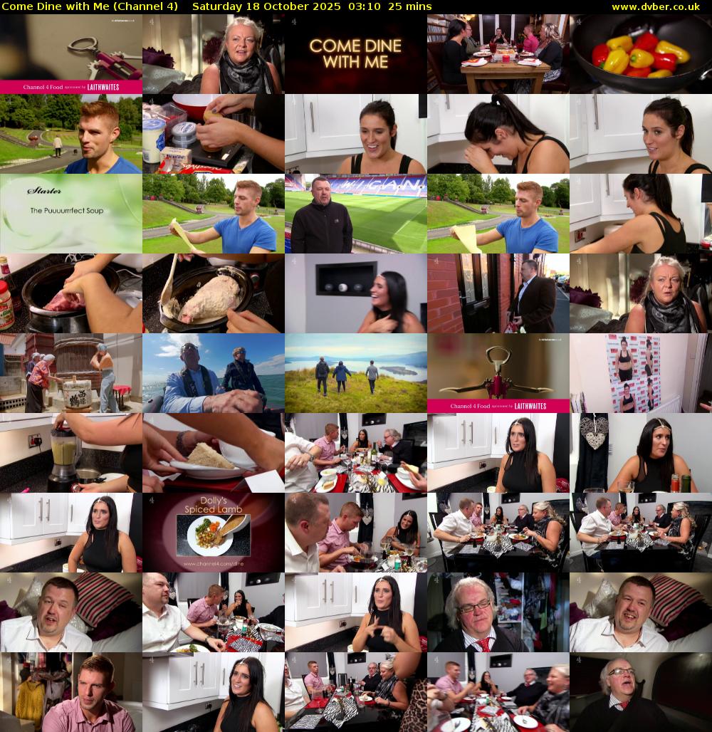 Come Dine with Me (Channel 4) Saturday 18 October 2025 03:10 - 03:35