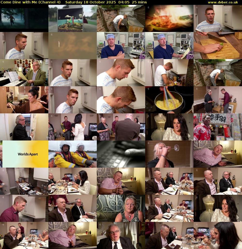 Come Dine with Me (Channel 4) Saturday 18 October 2025 04:05 - 04:30