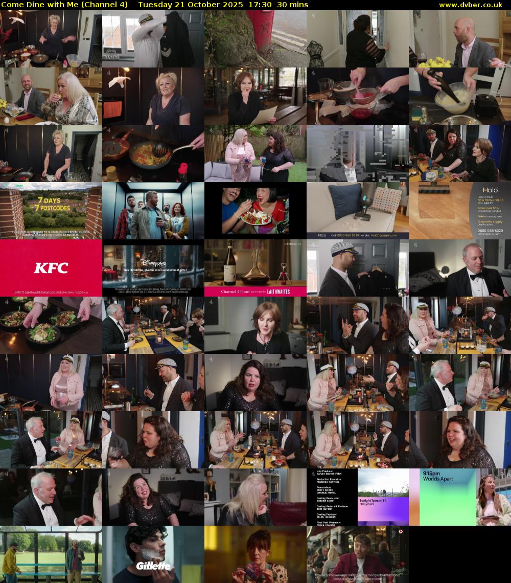 Come Dine with Me (Channel 4) Tuesday 21 October 2025 17:30 - 18:00