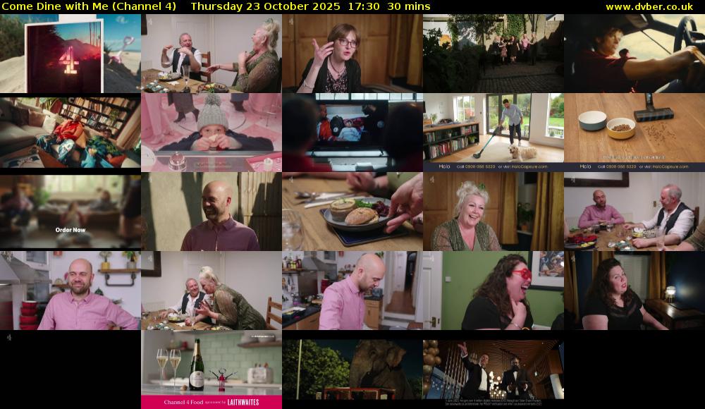 Come Dine with Me (Channel 4) Thursday 23 October 2025 17:30 - 18:00