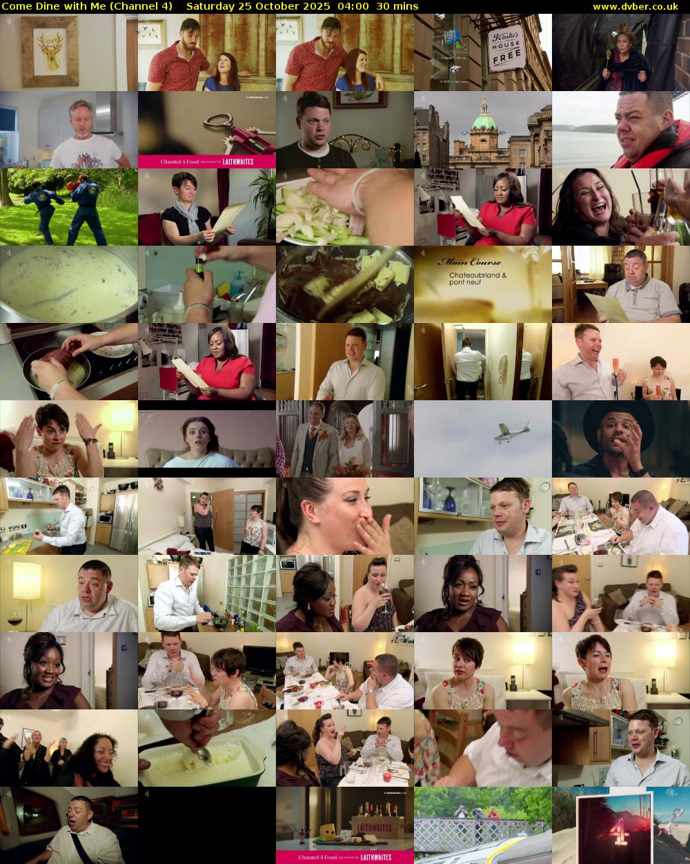 Come Dine with Me (Channel 4) Saturday 25 October 2025 04:00 - 04:30