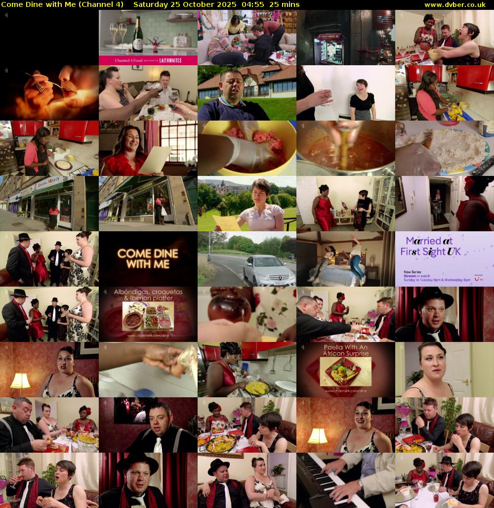 Come Dine with Me (Channel 4) Saturday 25 October 2025 04:55 - 05:20