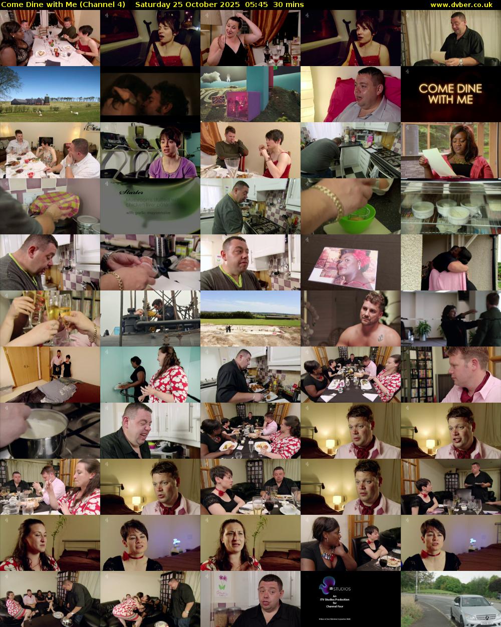 Come Dine with Me (Channel 4) Saturday 25 October 2025 05:45 - 06:15