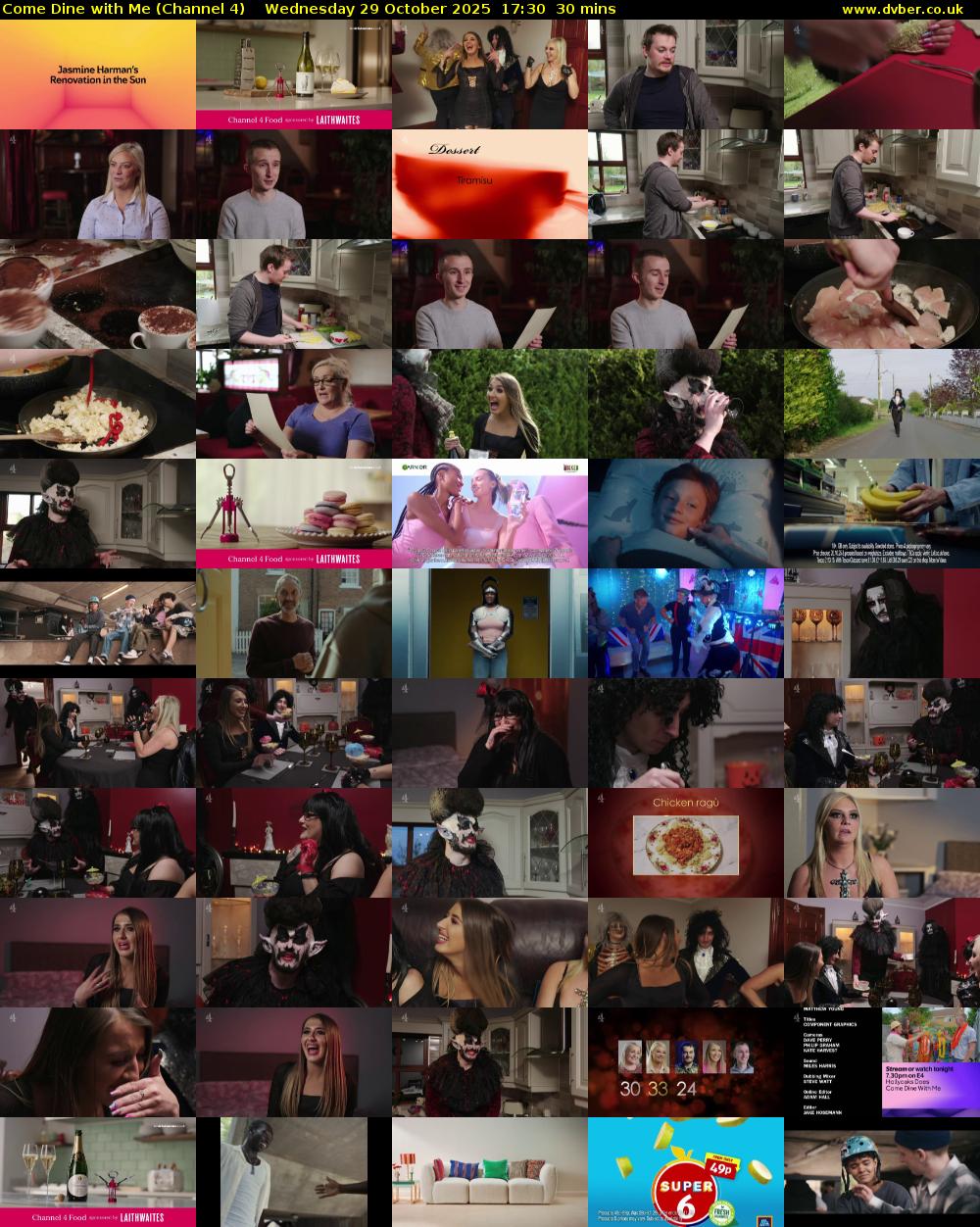 Come Dine with Me (Channel 4) Wednesday 29 October 2025 17:30 - 18:00