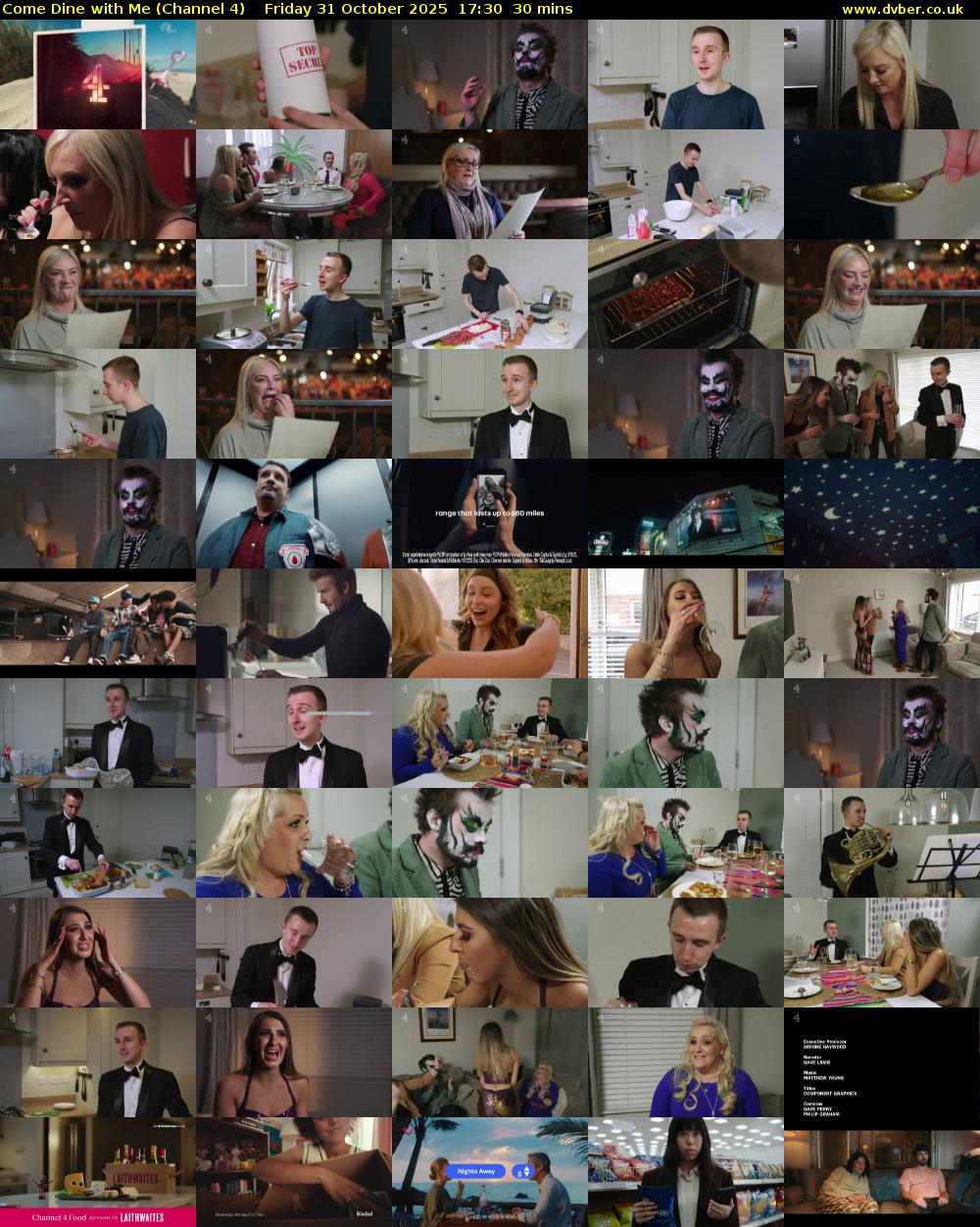 Come Dine with Me (Channel 4) Friday 31 October 2025 17:30 - 18:00