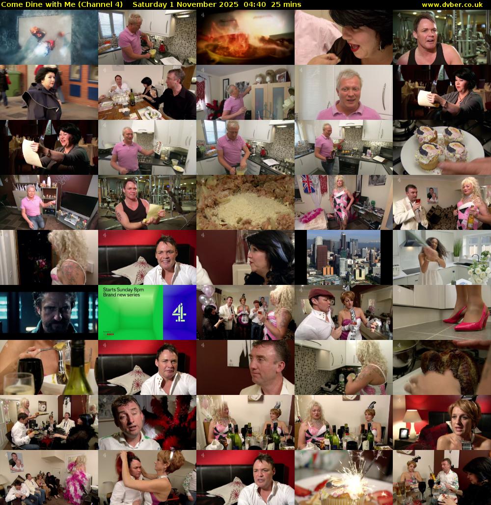 Come Dine with Me (Channel 4) Saturday 1 November 2025 04:40 - 05:05