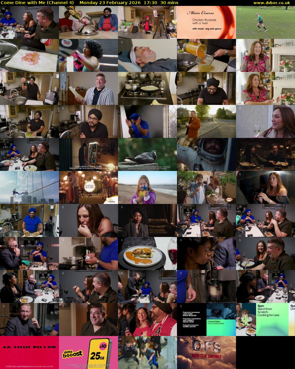 Come Dine with Me (Channel 4) Monday 23 February 2026 17:30 - 18:00