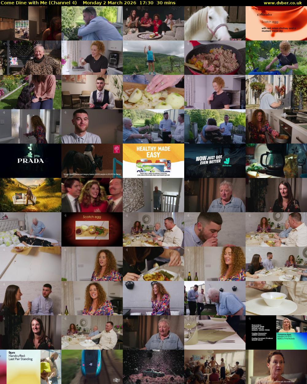 Come Dine with Me (Channel 4) Monday 2 March 2026 17:30 - 18:00