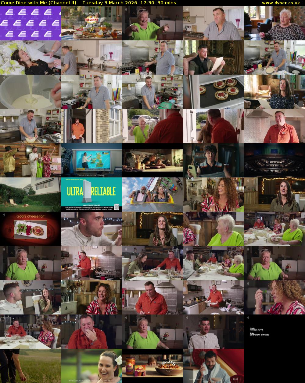 Come Dine with Me (Channel 4) Tuesday 3 March 2026 17:30 - 18:00