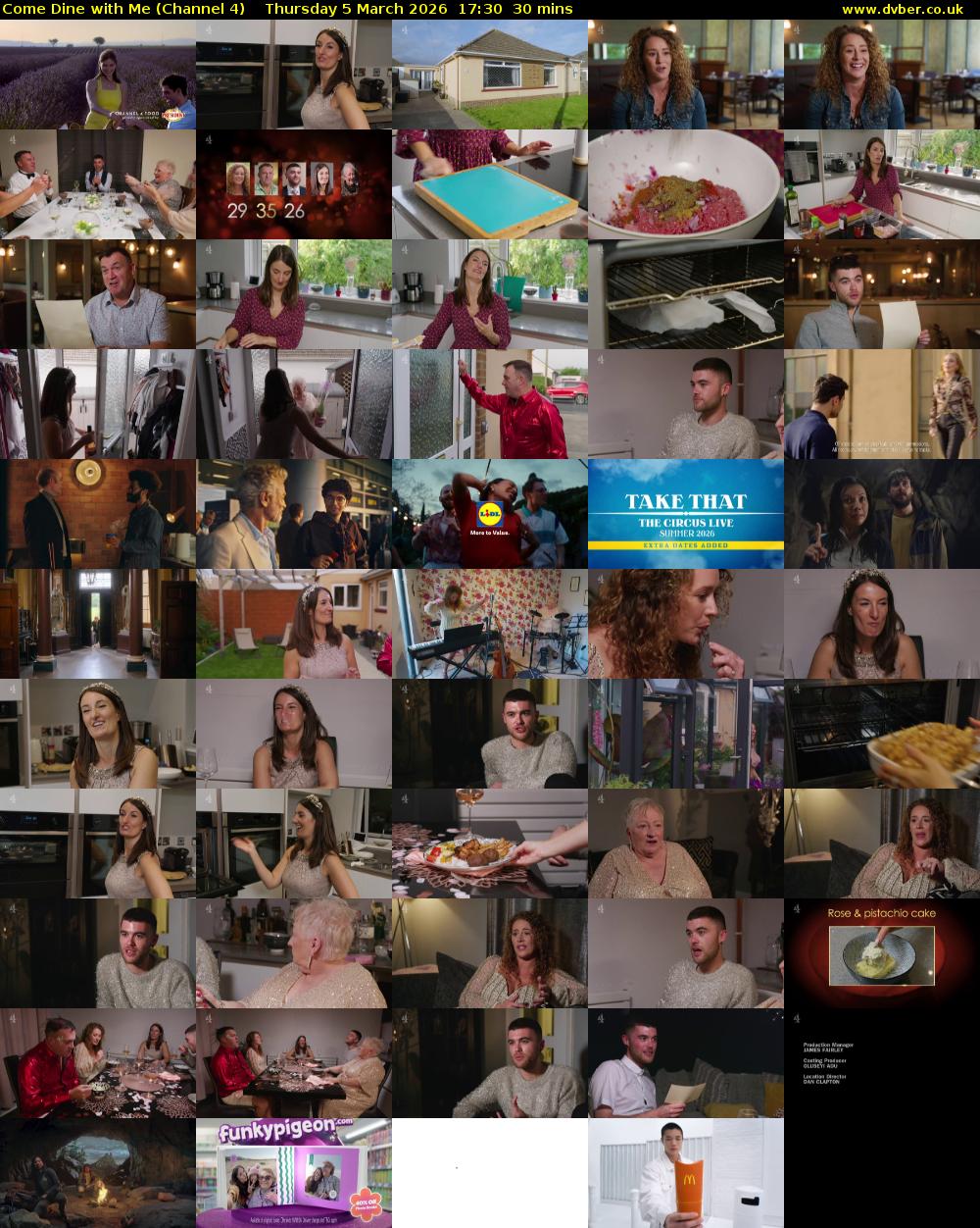 Come Dine with Me (Channel 4) Thursday 5 March 2026 17:30 - 18:00