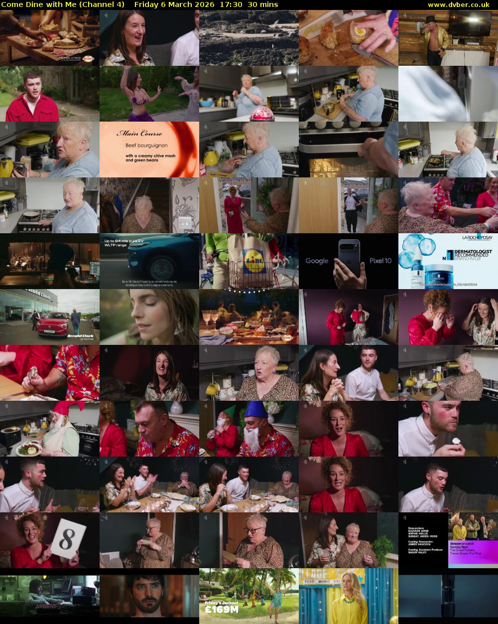 Come Dine with Me (Channel 4) Friday 6 March 2026 17:30 - 18:00