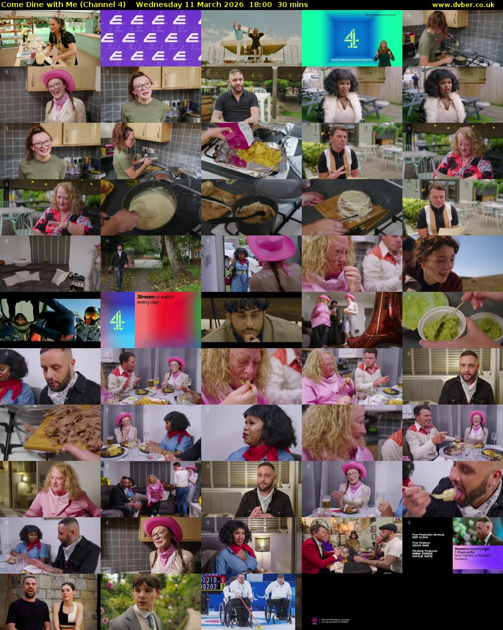 Come Dine with Me (Channel 4) Wednesday 11 March 2026 18:00 - 18:30