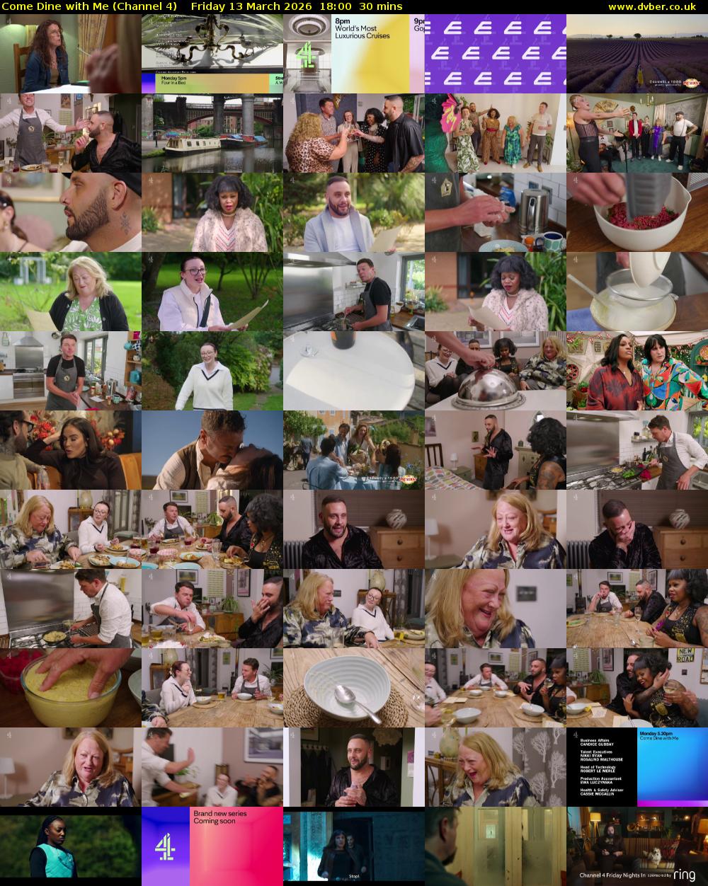 Come Dine with Me (Channel 4) Friday 13 March 2026 18:00 - 18:30