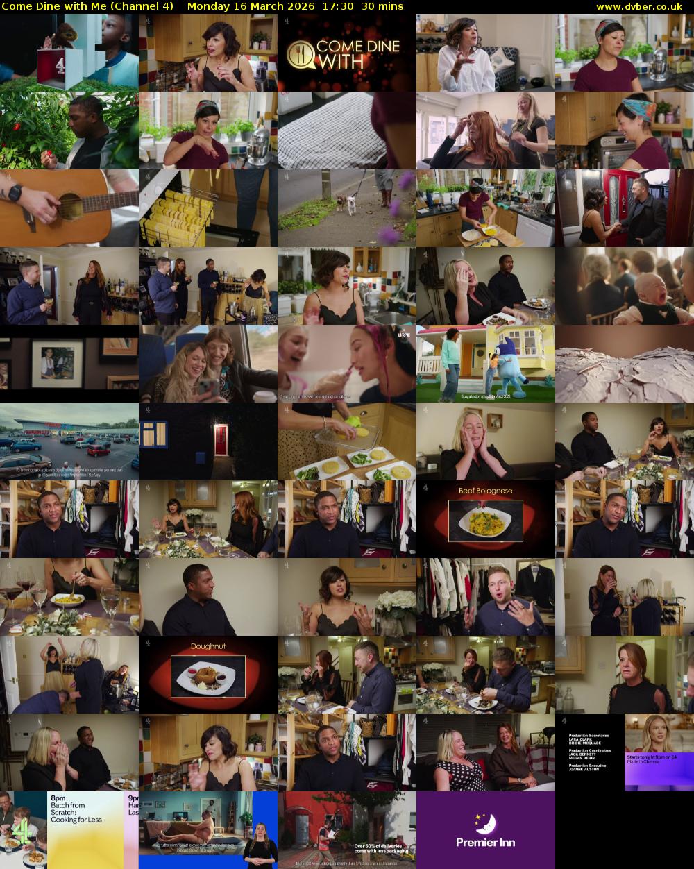 Come Dine with Me (Channel 4) Monday 16 March 2026 17:30 - 18:00