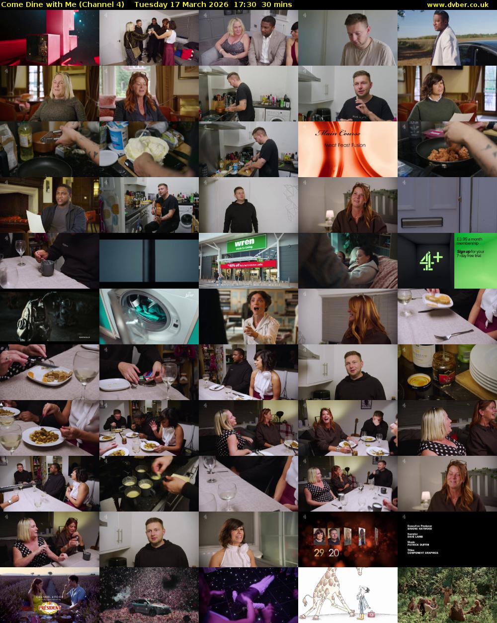 Come Dine with Me (Channel 4) Tuesday 17 March 2026 17:30 - 18:00