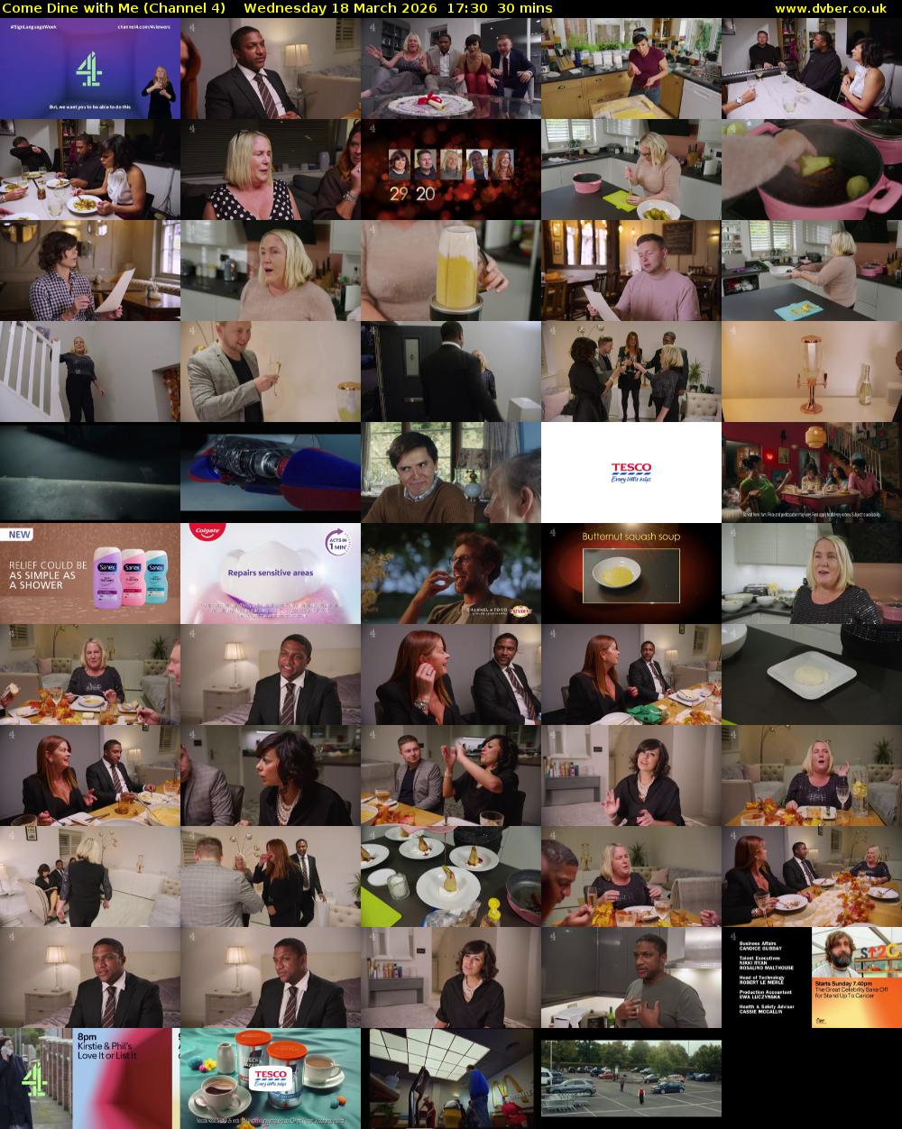 Come Dine with Me (Channel 4) Wednesday 18 March 2026 17:30 - 18:00