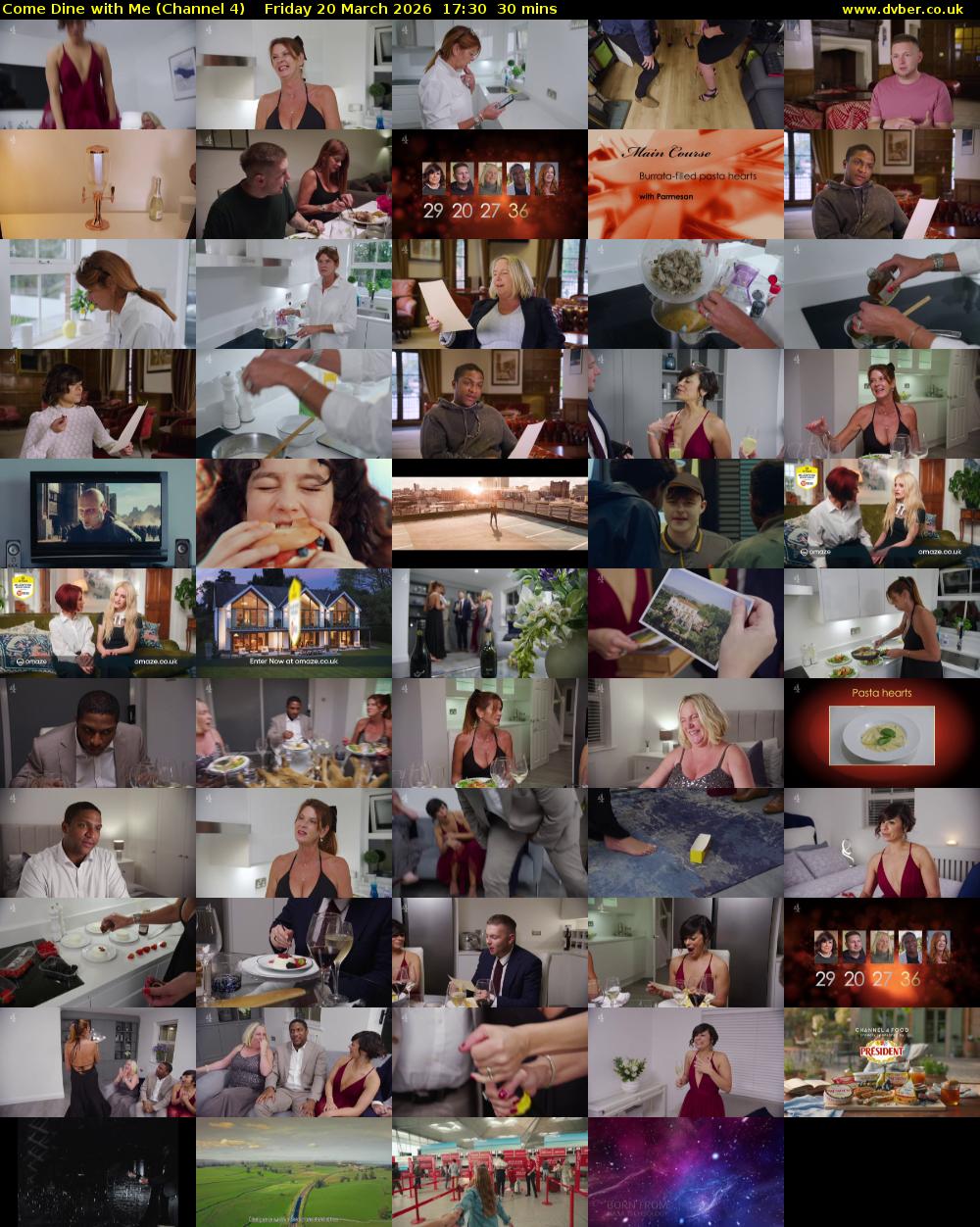 Come Dine with Me (Channel 4) Friday 20 March 2026 17:30 - 18:00