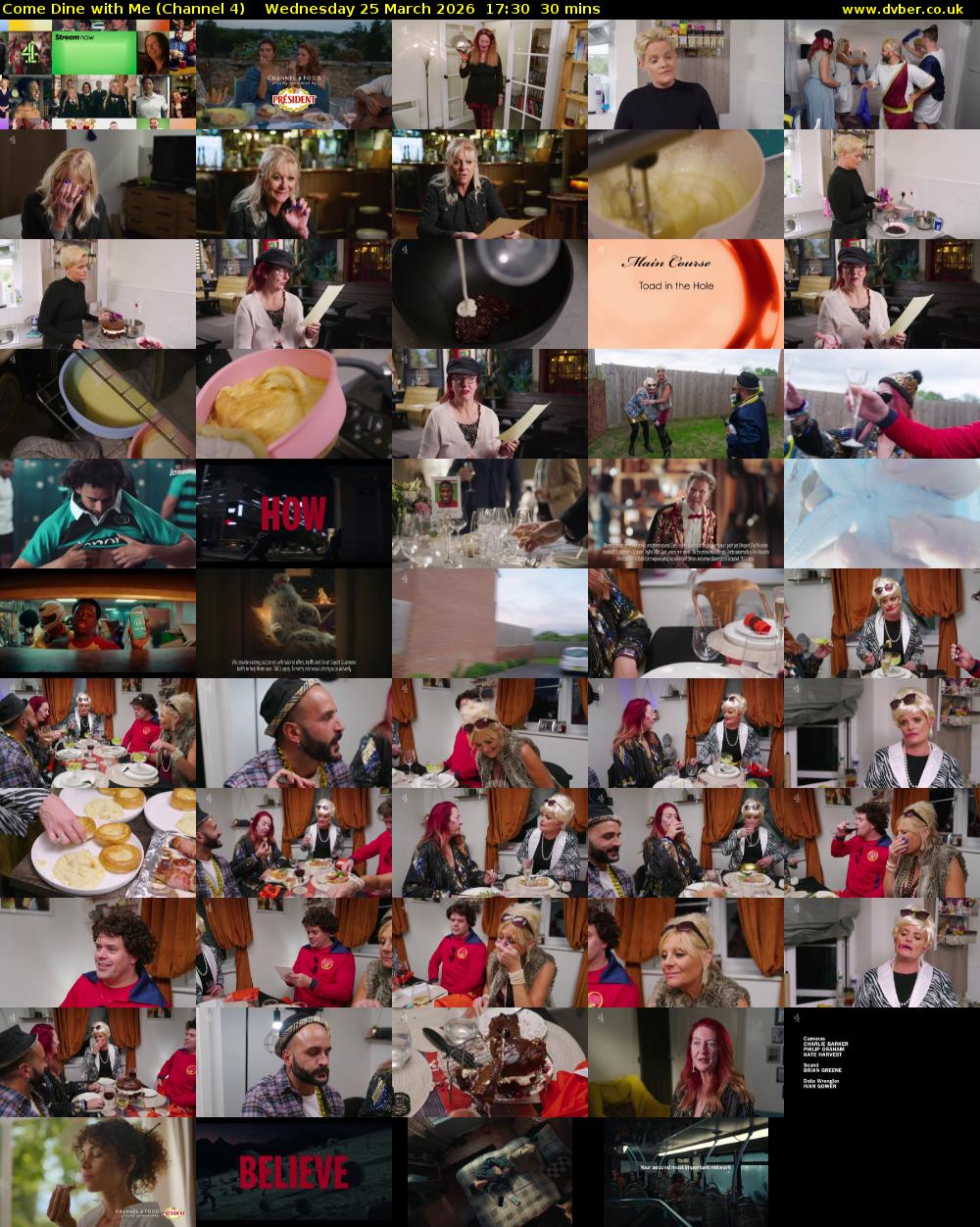 Come Dine with Me (Channel 4) Wednesday 25 March 2026 17:30 - 18:00