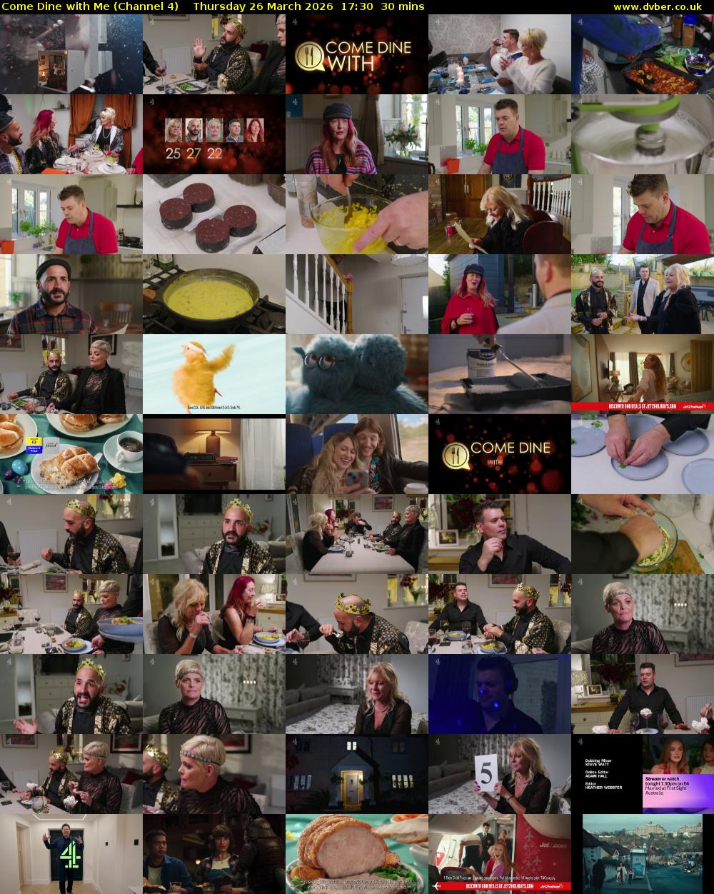 Come Dine with Me (Channel 4) Thursday 26 March 2026 17:30 - 18:00