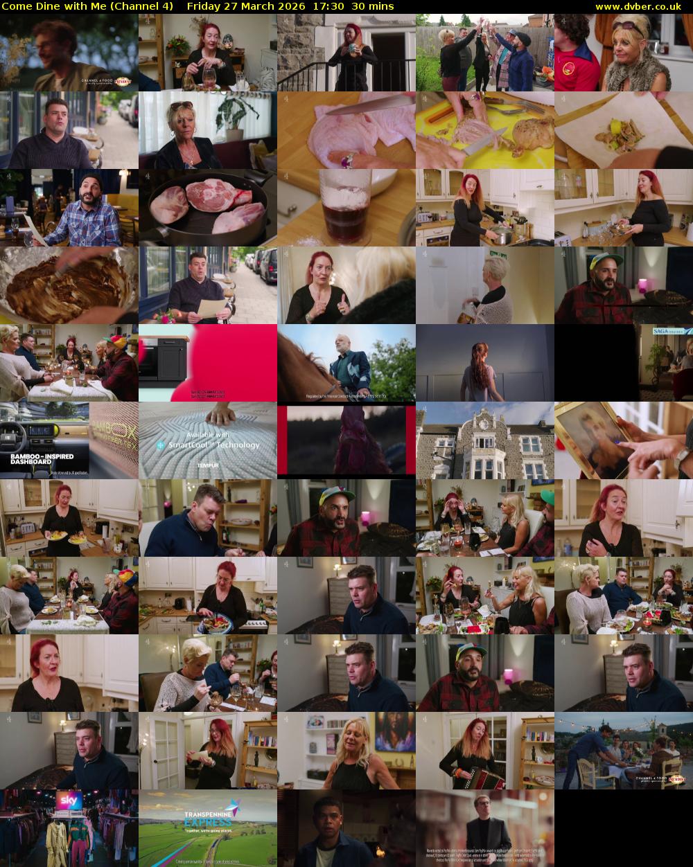 Come Dine with Me (Channel 4) Friday 27 March 2026 17:30 - 18:00