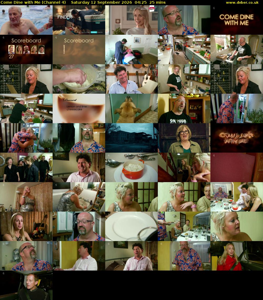 Come Dine with Me (Channel 4) Saturday 12 September 2026 04:25 - 04:50