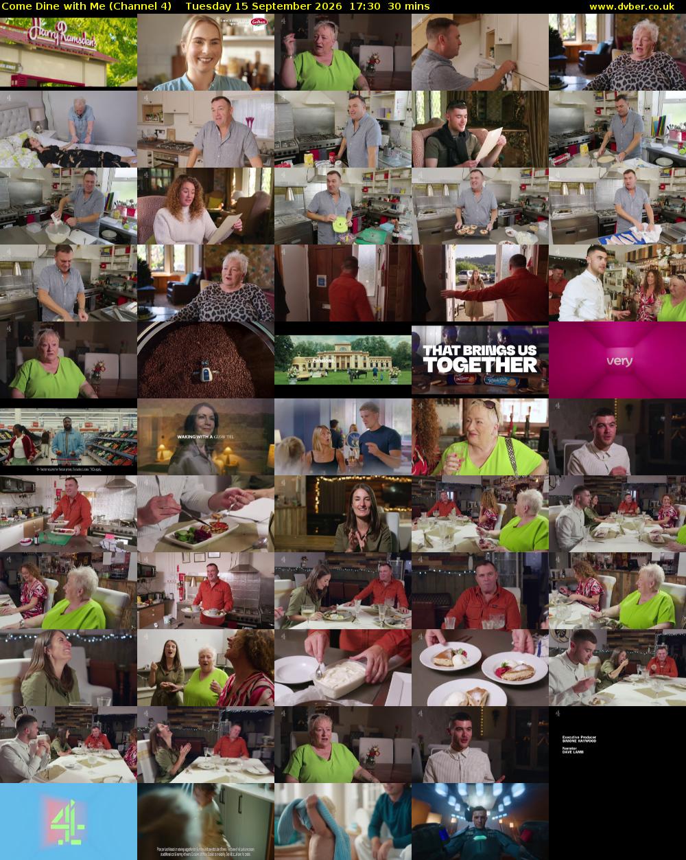 Come Dine with Me (Channel 4) Tuesday 15 September 2026 17:30 - 18:00