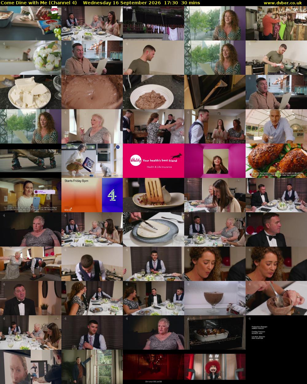 Come Dine with Me (Channel 4) Wednesday 16 September 2026 17:30 - 18:00