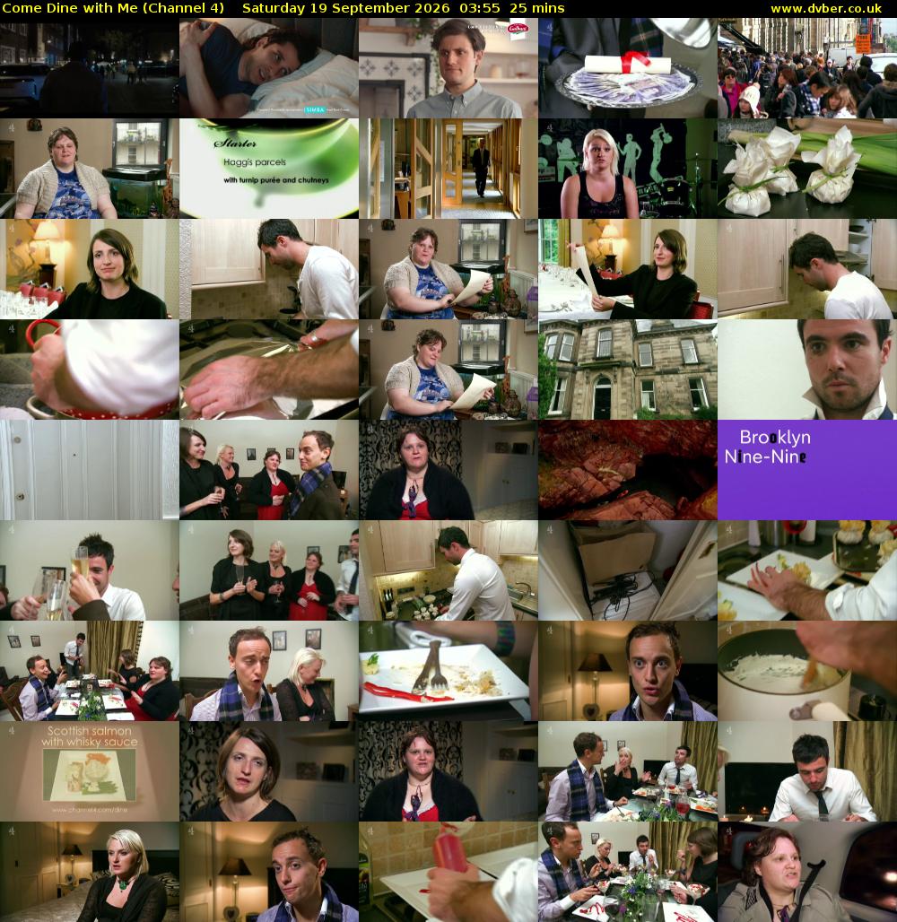 Come Dine with Me (Channel 4) Saturday 19 September 2026 03:55 - 04:20