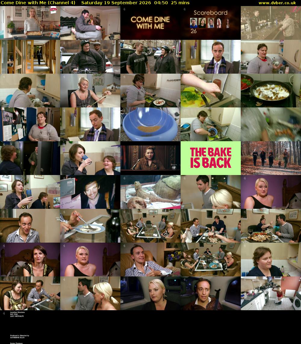 Come Dine with Me (Channel 4) Saturday 19 September 2026 04:50 - 05:15