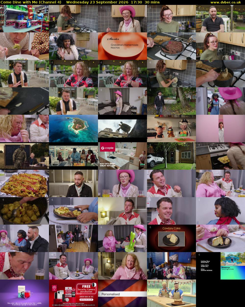 Come Dine with Me (Channel 4) Wednesday 23 September 2026 17:30 - 18:00