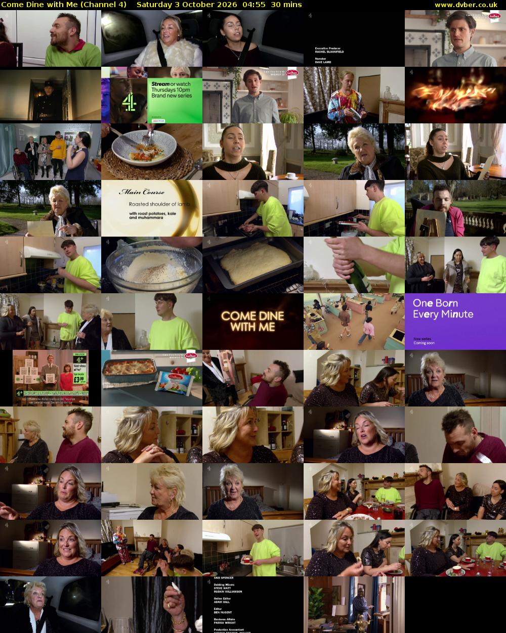 Come Dine with Me (Channel 4) Saturday 3 October 2026 04:55 - 05:25