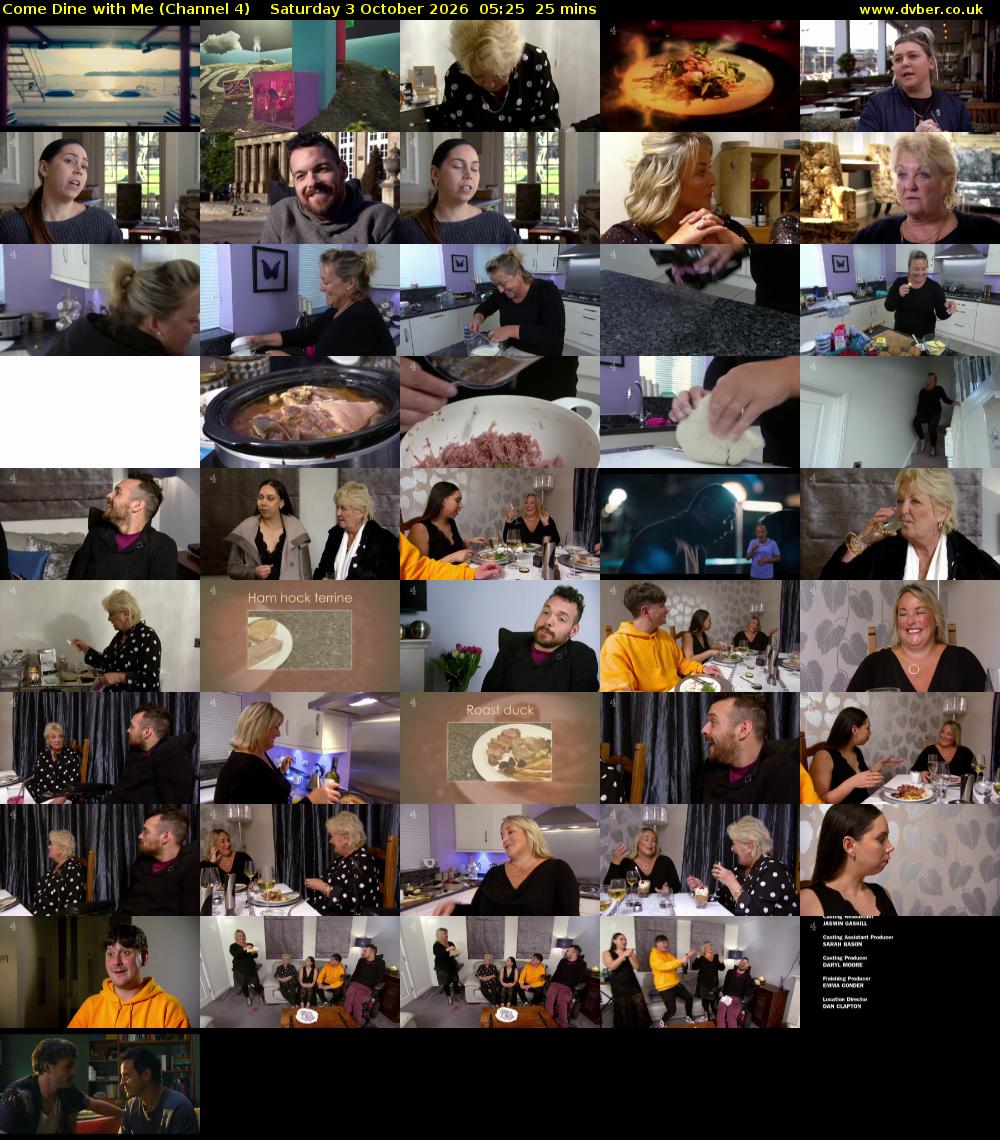 Come Dine with Me (Channel 4) Saturday 3 October 2026 05:25 - 05:50