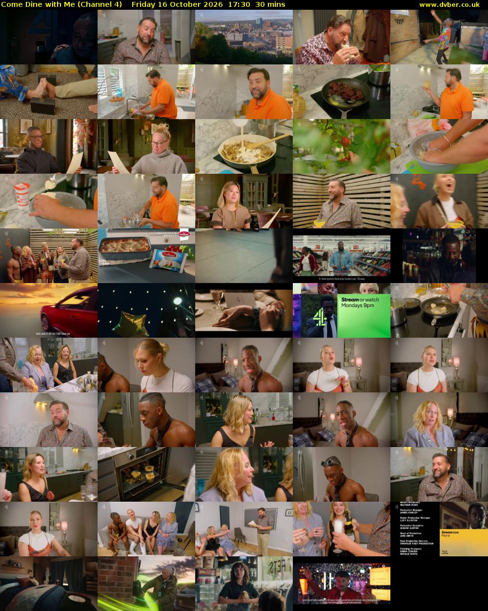 Come Dine with Me (Channel 4) Friday 16 October 2026 17:30 - 18:00